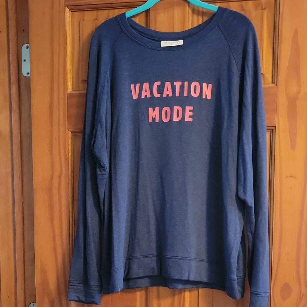 Navy Blue 'Vacation Mode' Sweatshirt